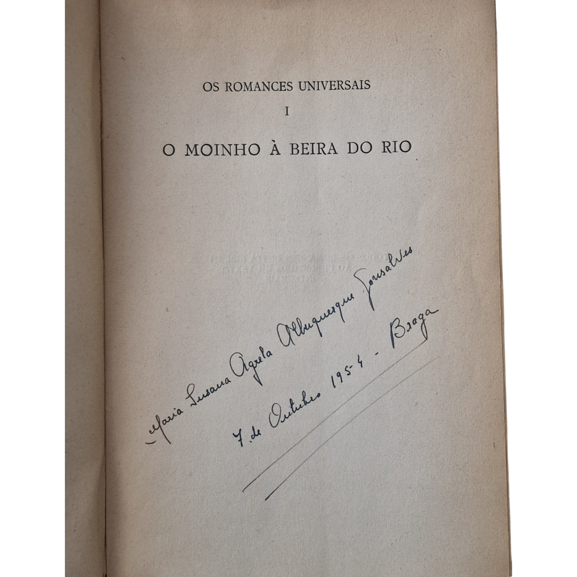 O Moinho à Beira do Rio, George Eliot - Livro 1 a 7, 3.ª Edição – Portugália Editora, Lisboa