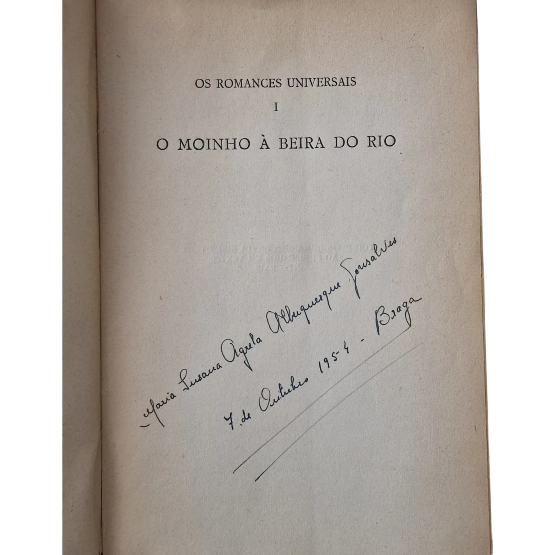 O Moinho à Beira do Rio, George Eliot - Livro 1 a 7, 3.ª Edição – Portugália Editora, Lisboa
