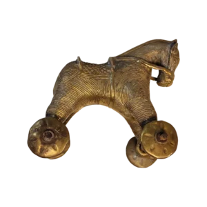 Cavalo de Bronze Tradicional Indiano "Khilauna Ghoda" – Rajastão – Meados do Século XX