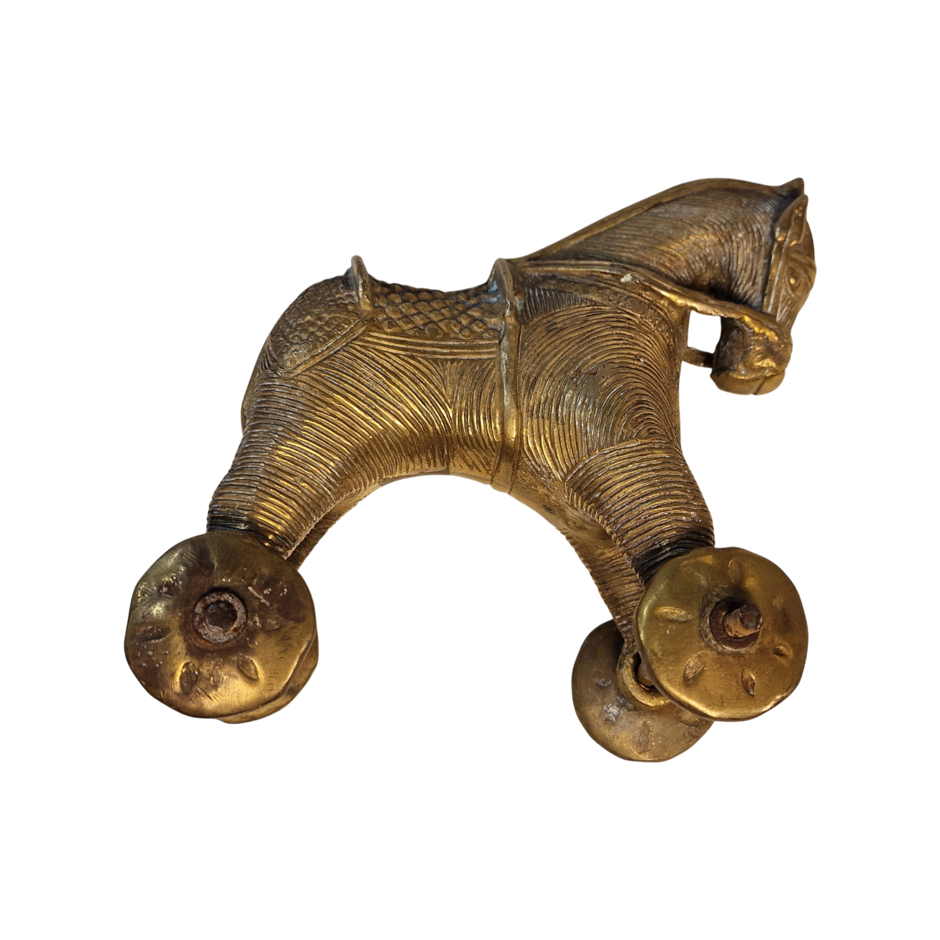 Cavalo de Bronze Tradicional Indiano "Khilauna Ghoda" – Rajastão – Meados do Século XX