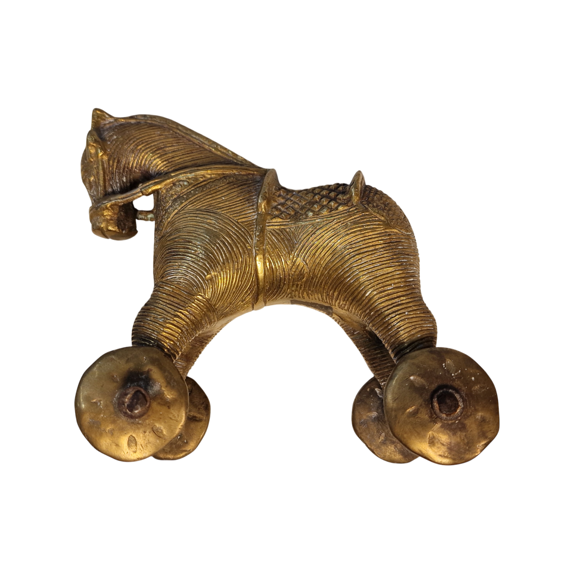 Cavalo de Bronze Tradicional Indiano "Khilauna Ghoda" – Rajastão – Meados do Século XX