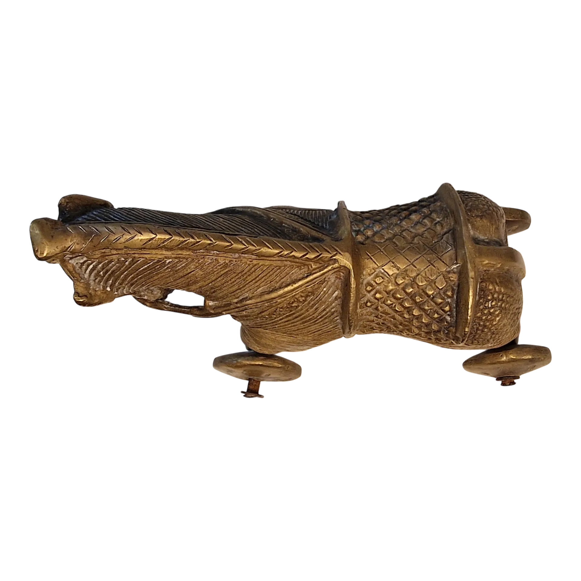 Cavalo de Bronze Tradicional Indiano "Khilauna Ghoda" – Rajastão – Meados do Século XX