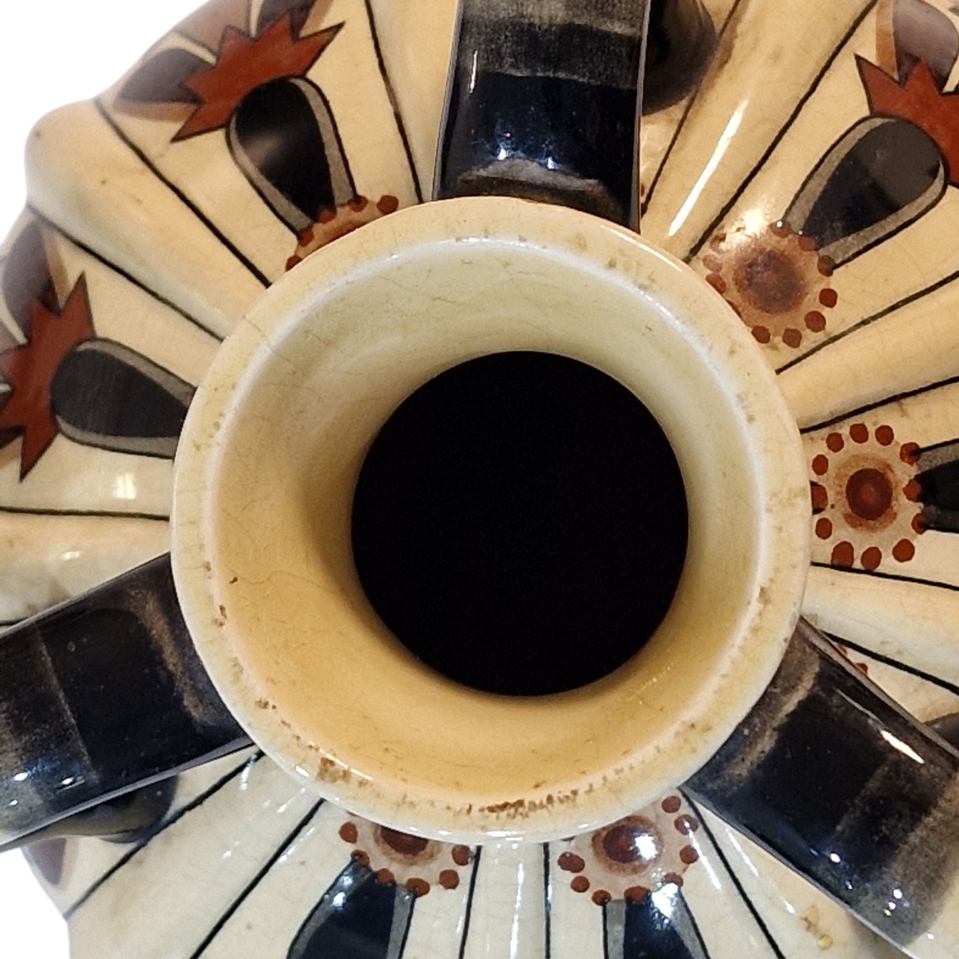 Jarra Aleluia de Três Asas em Cerâmica Decorada - Fábrica Aleluia de Aveiro