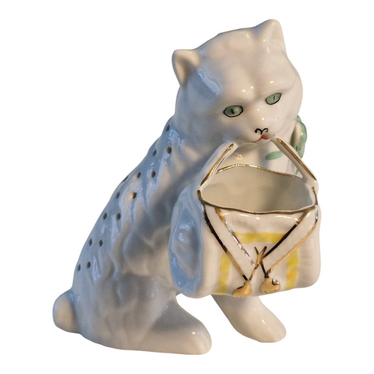 Paliteiro Gato com Cesto na Boca (12 cm) – Vista Alegre