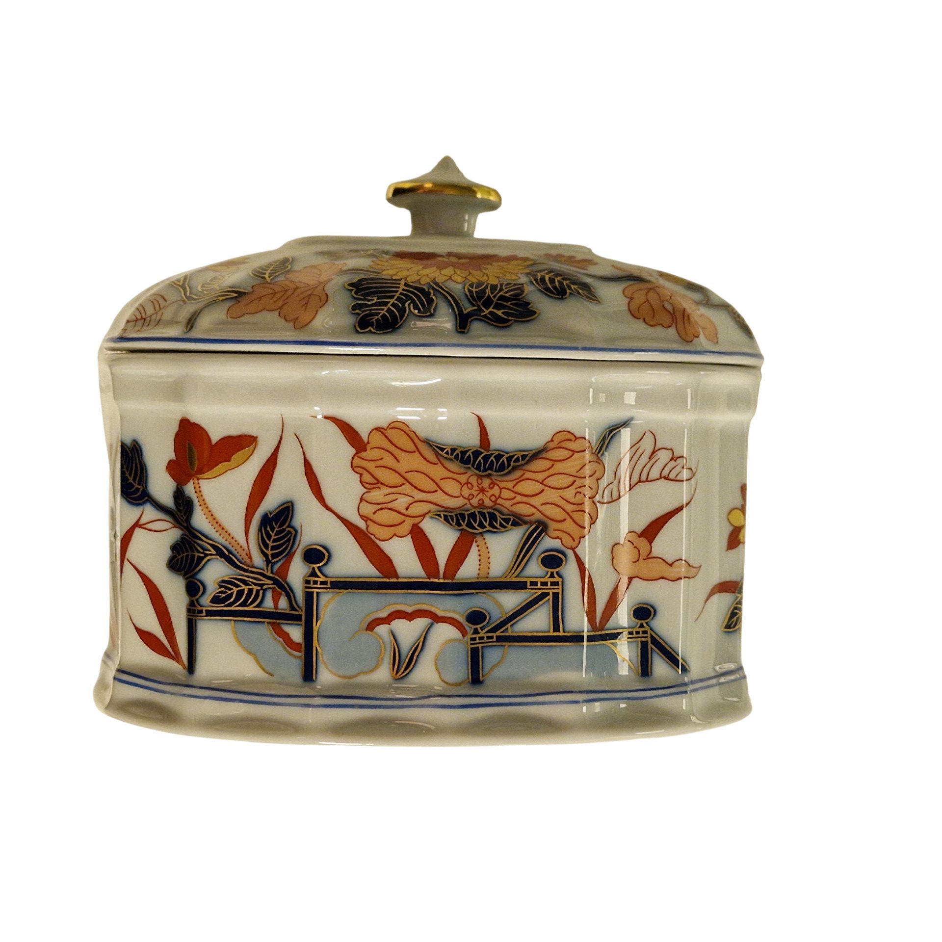 Caixa “Diogo” – Coleção Imari – Vista Alegre – Porcelana pintada à mão com ouro – 1980