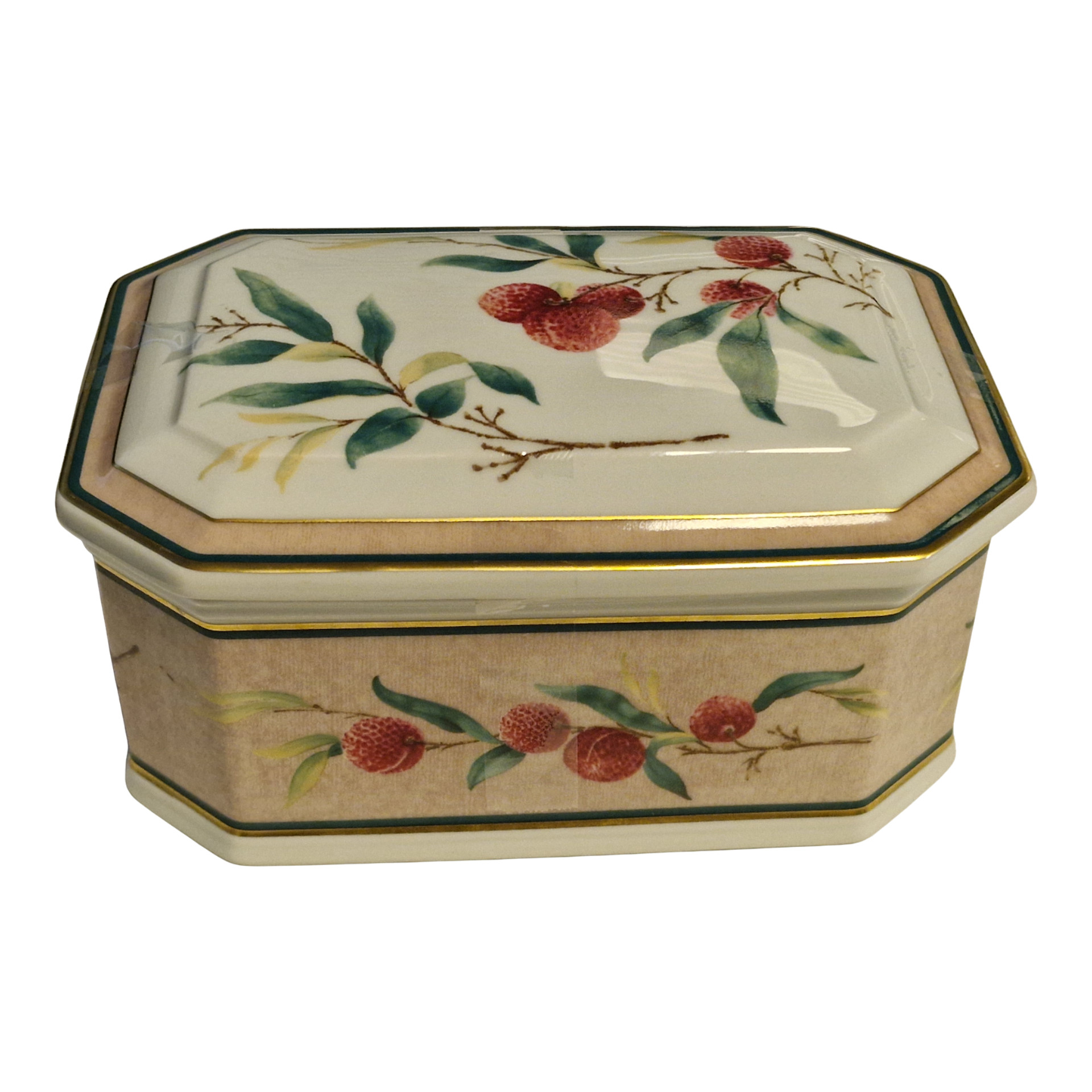 Caixa “Ricardo” – Coleção Lychee – Vista Alegre – Porcelana branca de alto brilho – 18,5 × 13 × 9 cm