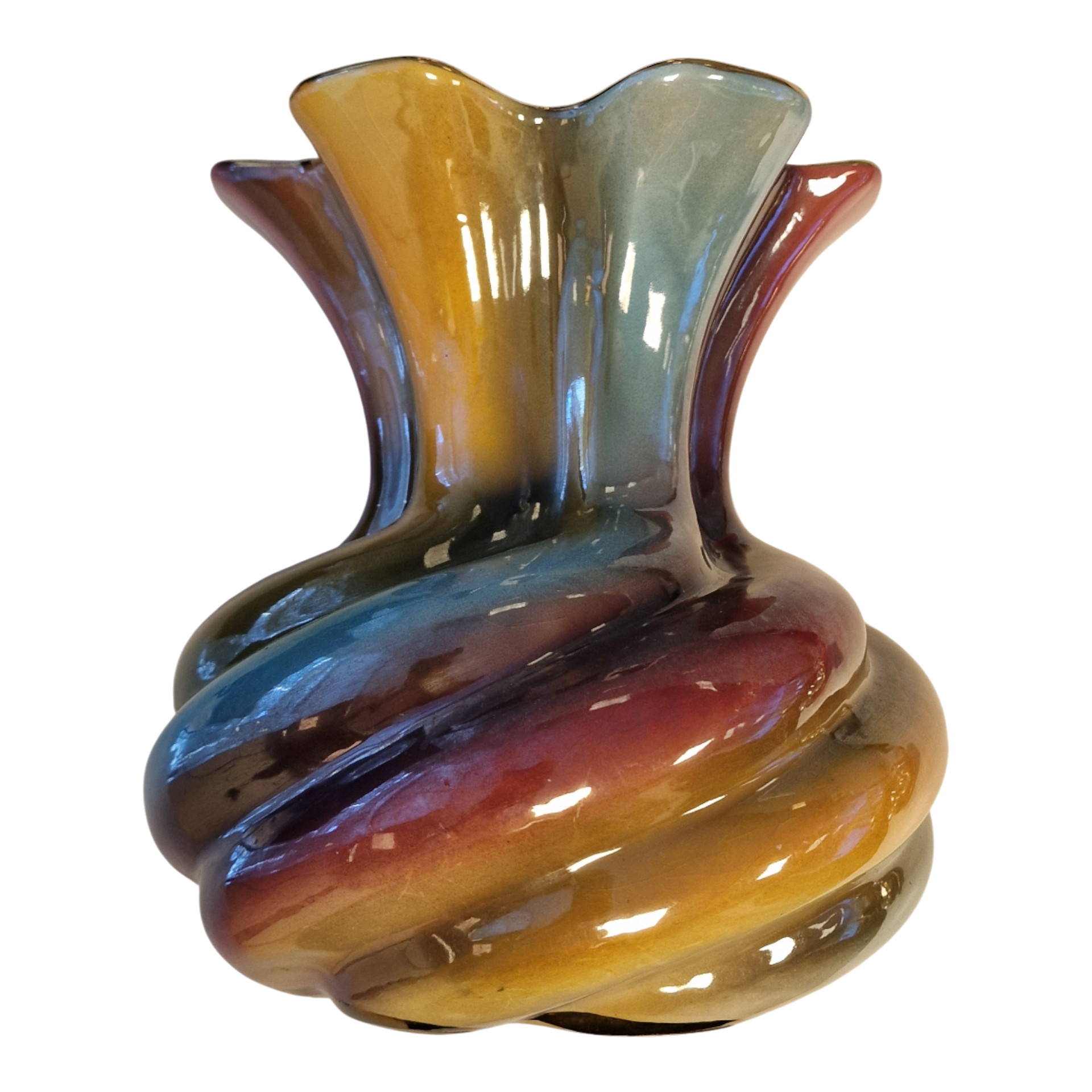 Jarra RB Alcobaça - Vidrado Iridescente Multicor (Portugal, c.1980)