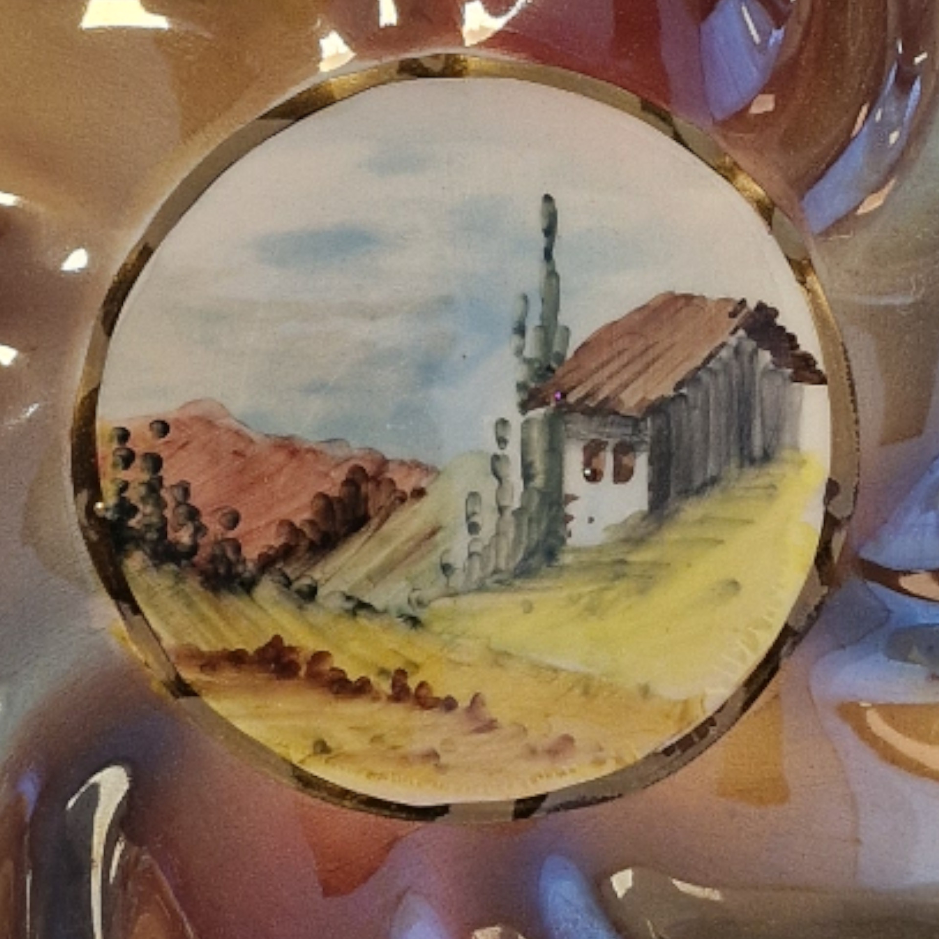 Prato Decorativo RB Alcobaça – Paisagem Rural Pintada à Mão