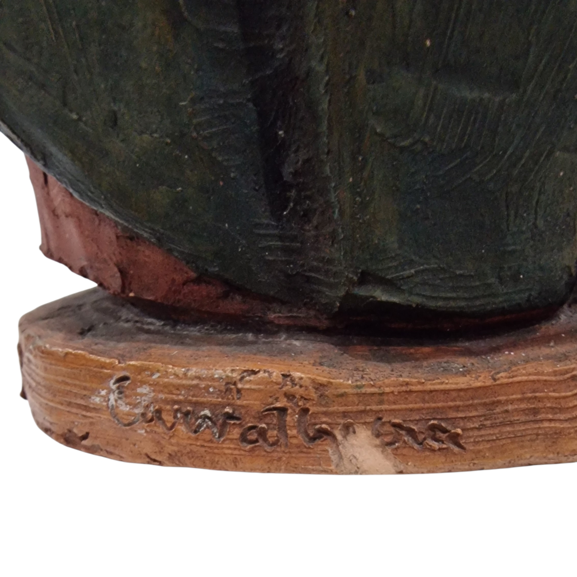 Nossa Senhora com o Menino – Escultura em Terracota Policromada por Maria Amélia Carvalheira (c. 1950-1970) - Image 5