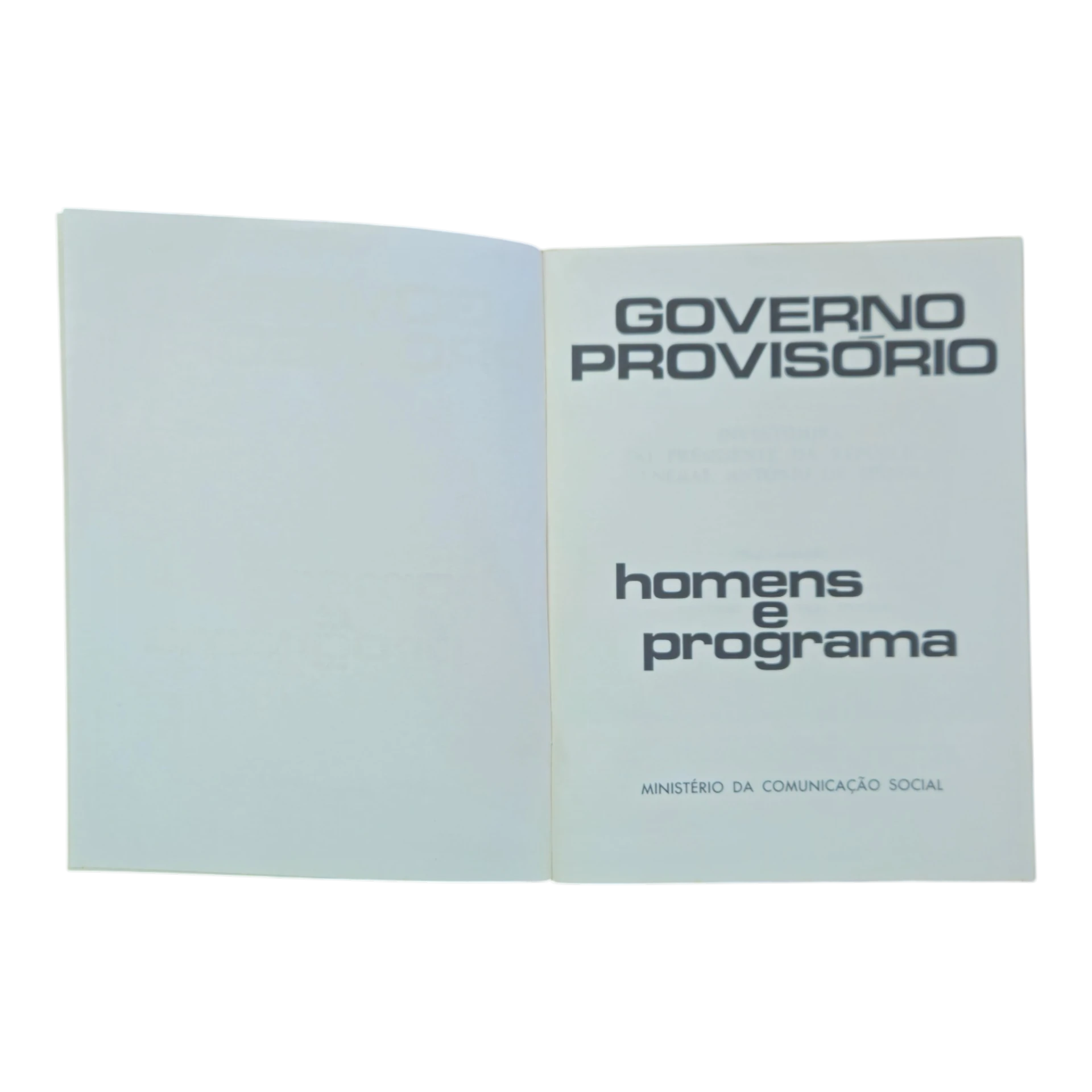 Governo Provisório – Homens e Programa (1974)