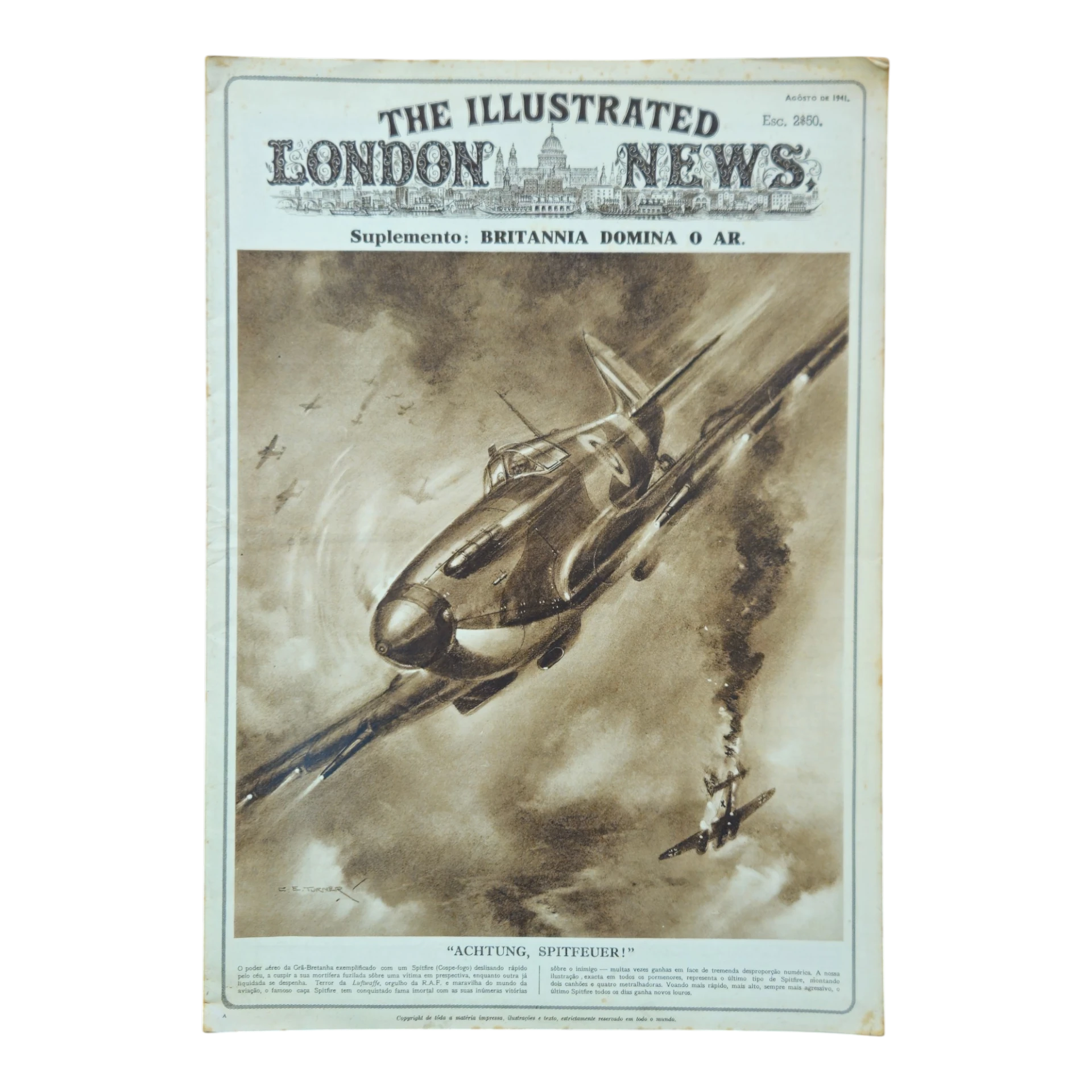 The Illustrated London News – Suplemento “Britannia Domina o Ar” – Peter G. Masefield (Agosto 1941)