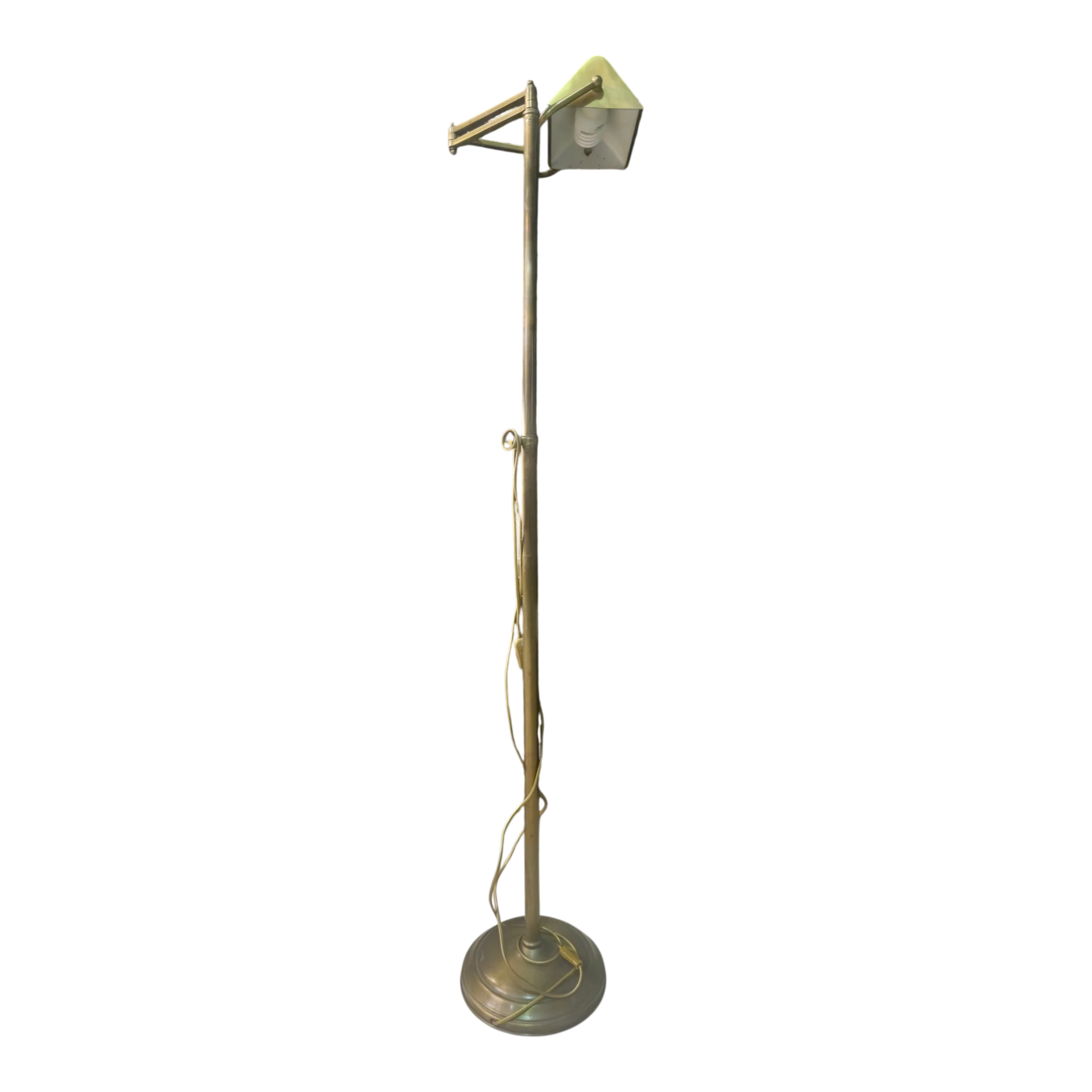 Candeeiro de Pé em Latão Regulável – Estilo Clássico