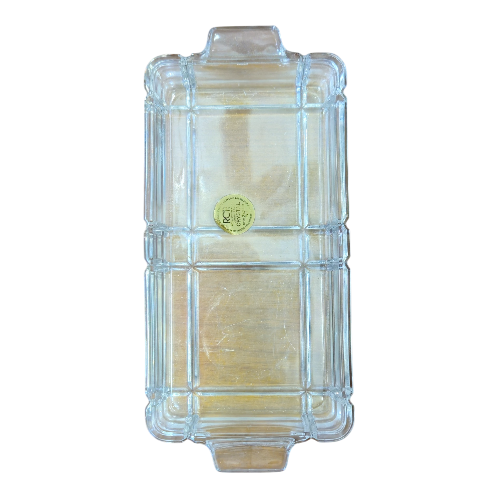 Conjunto de Galheteiro em Cristal – Duas Garrafas com Base