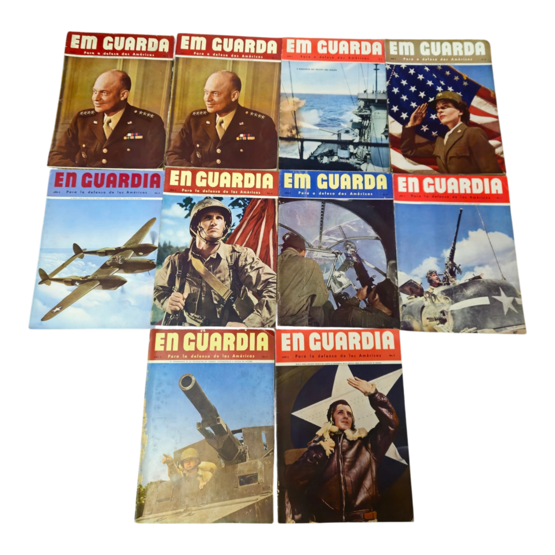 Revista En Guardia 2º Ano – Lote 14 Exemplares (Segunda Guerra Mundial) – Publicação Interamericana