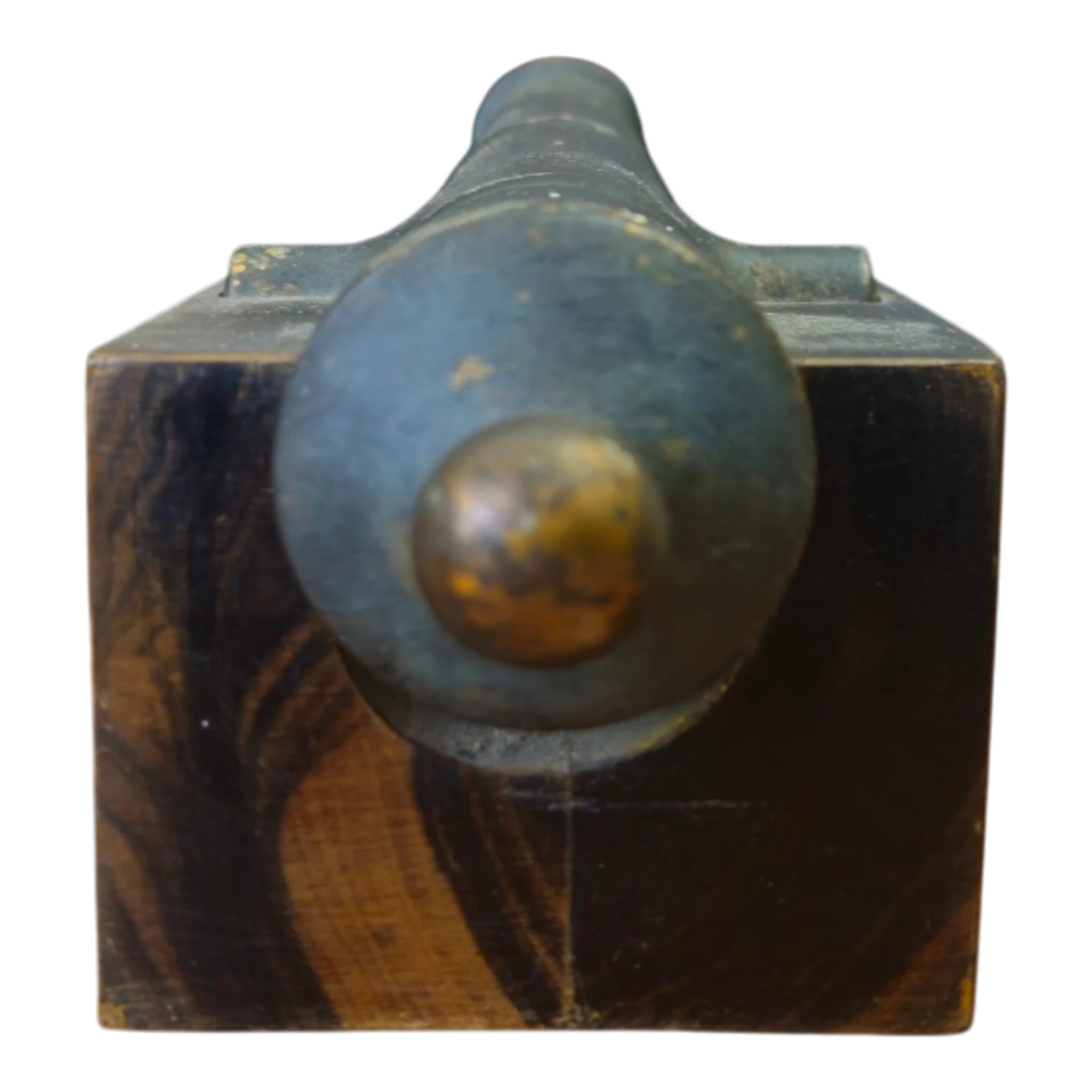 Miniatura de Canhão Decorativo em Metal com Base