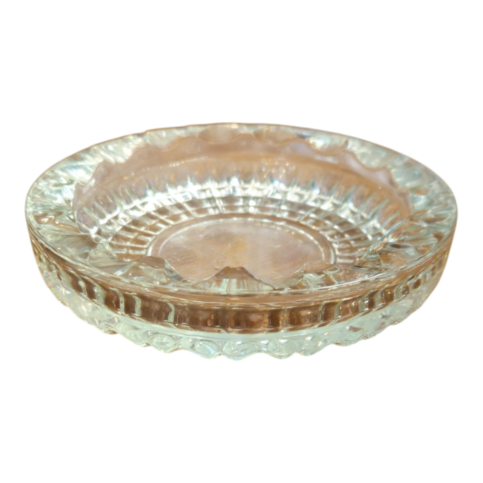 Cinzeiro Vintage em Cristal Francês Lapidado