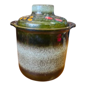 Panela Tradicional em Cerâmica Vidrada com Tampa