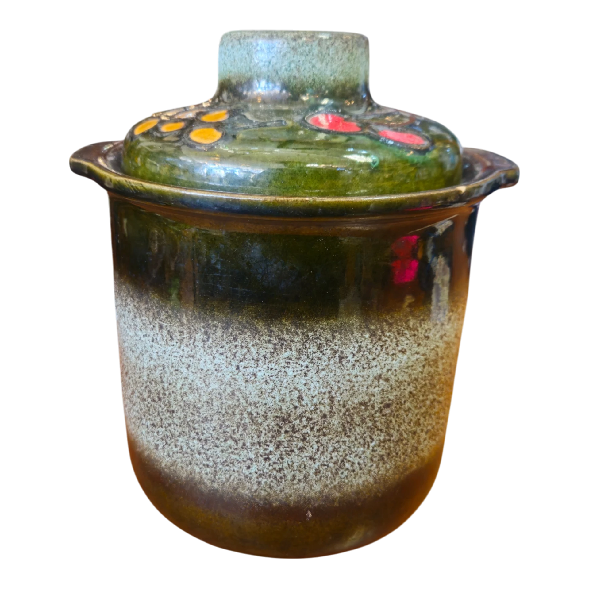 Panela Tradicional em Cerâmica Vidrada com Tampa