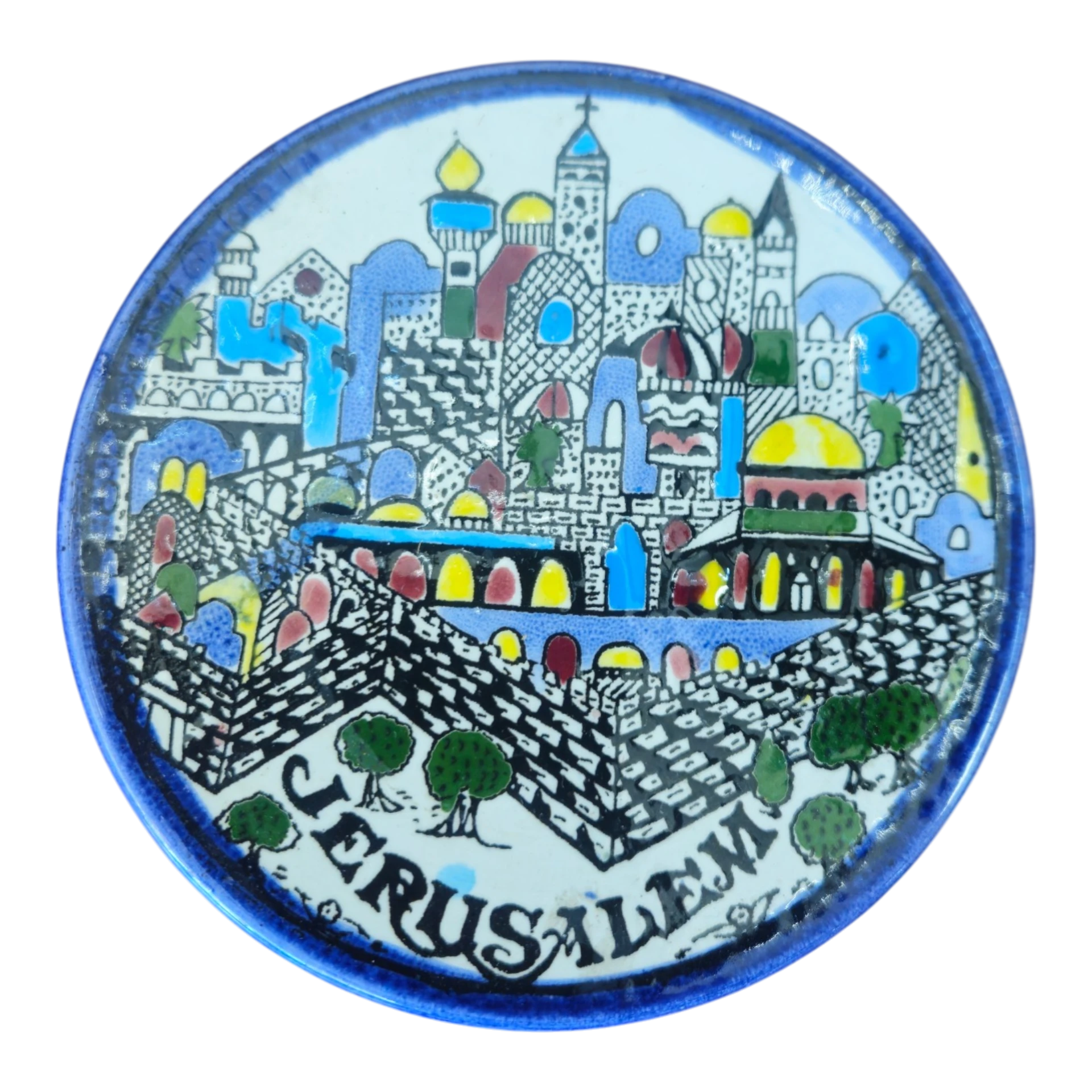Pires Souvenir “Jerusalem” em Cerâmica Decorada – 13 cm