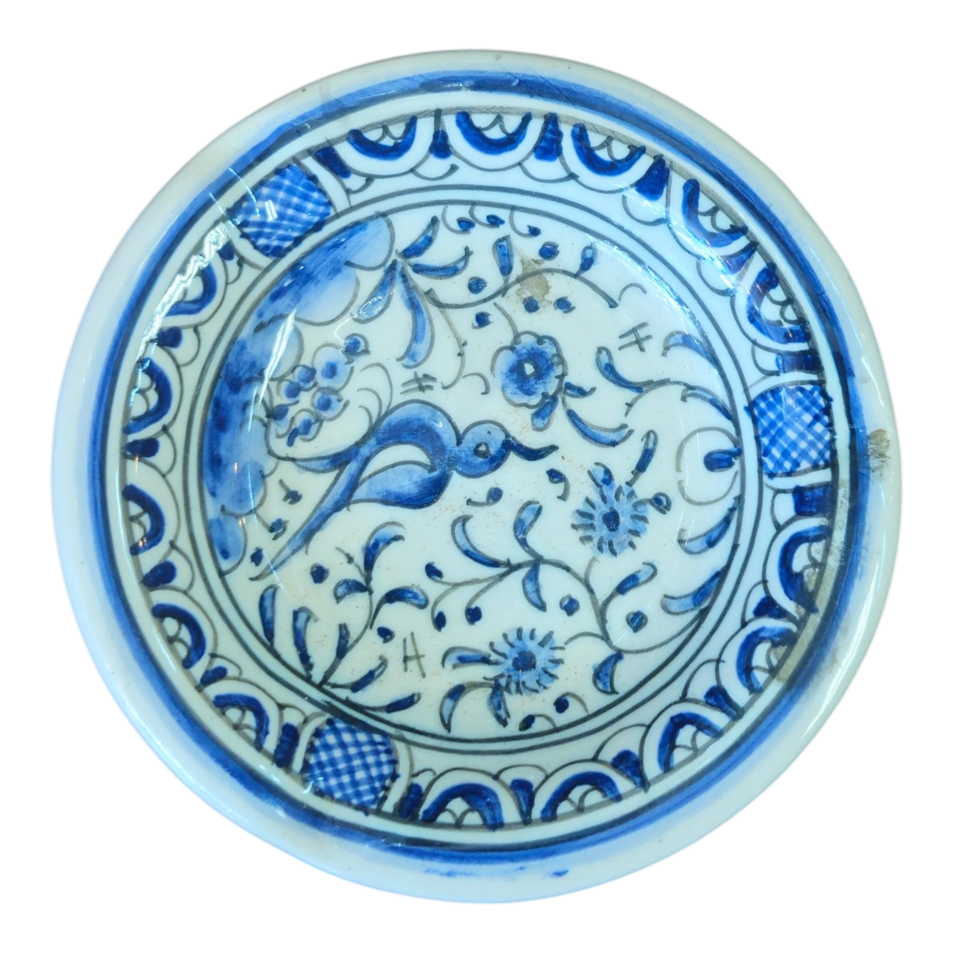 Pires Português “Louça de Coimbra” Pintado à Mão – Motivo Tradicional Azul