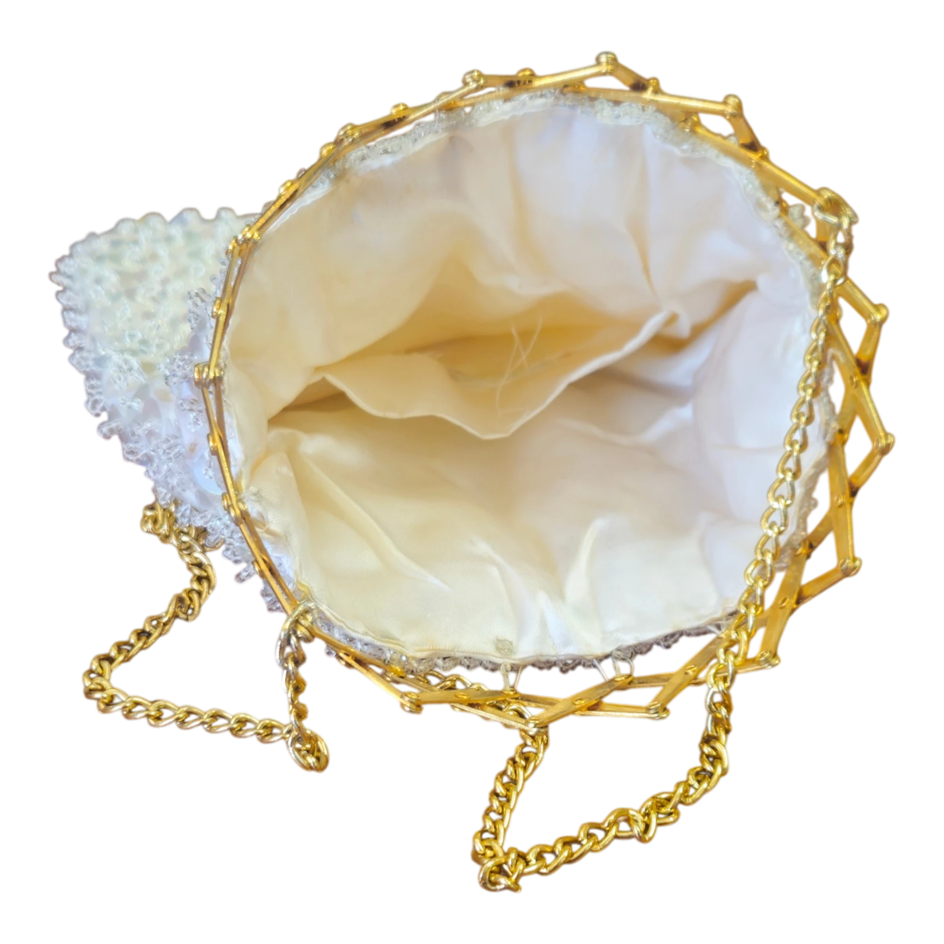 Bolsa Vintage de Macau Bordada com Lantejoulas e Missangas