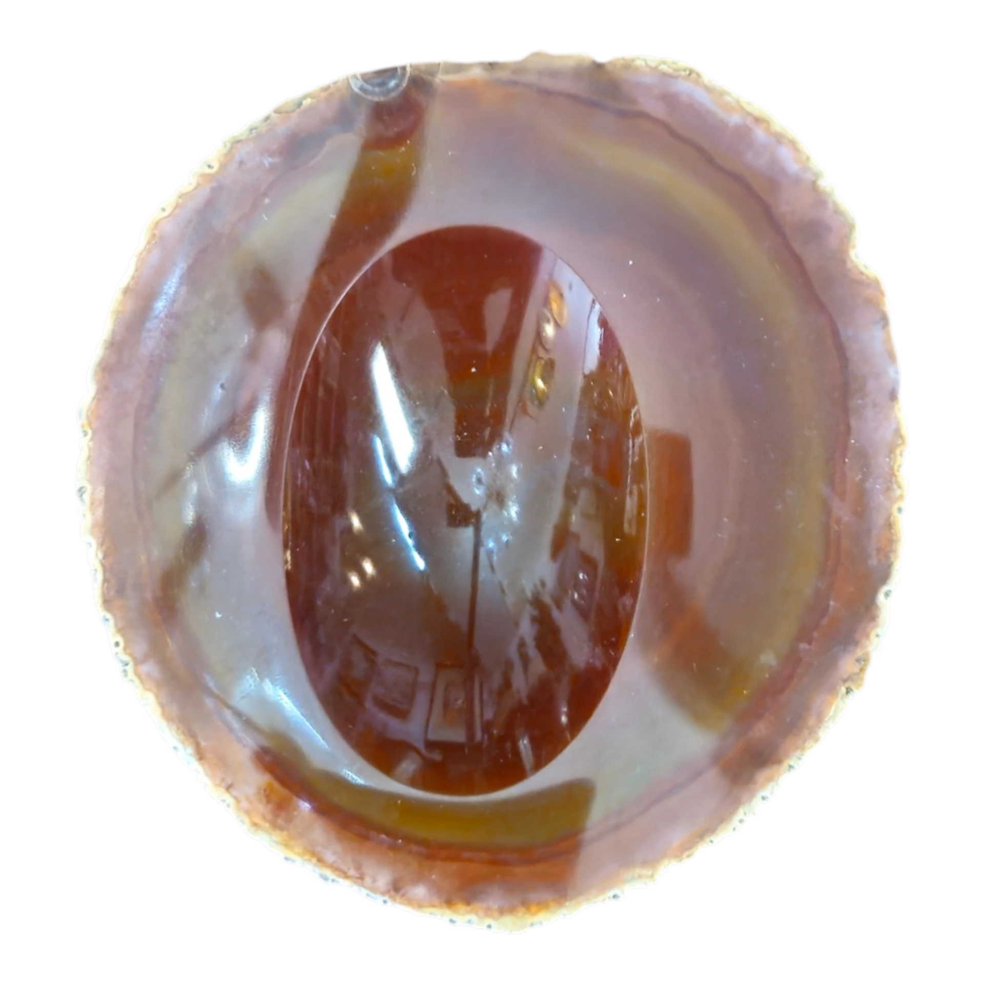 Cinzeiro Vintage em Ágata Natural Brasileira Polida