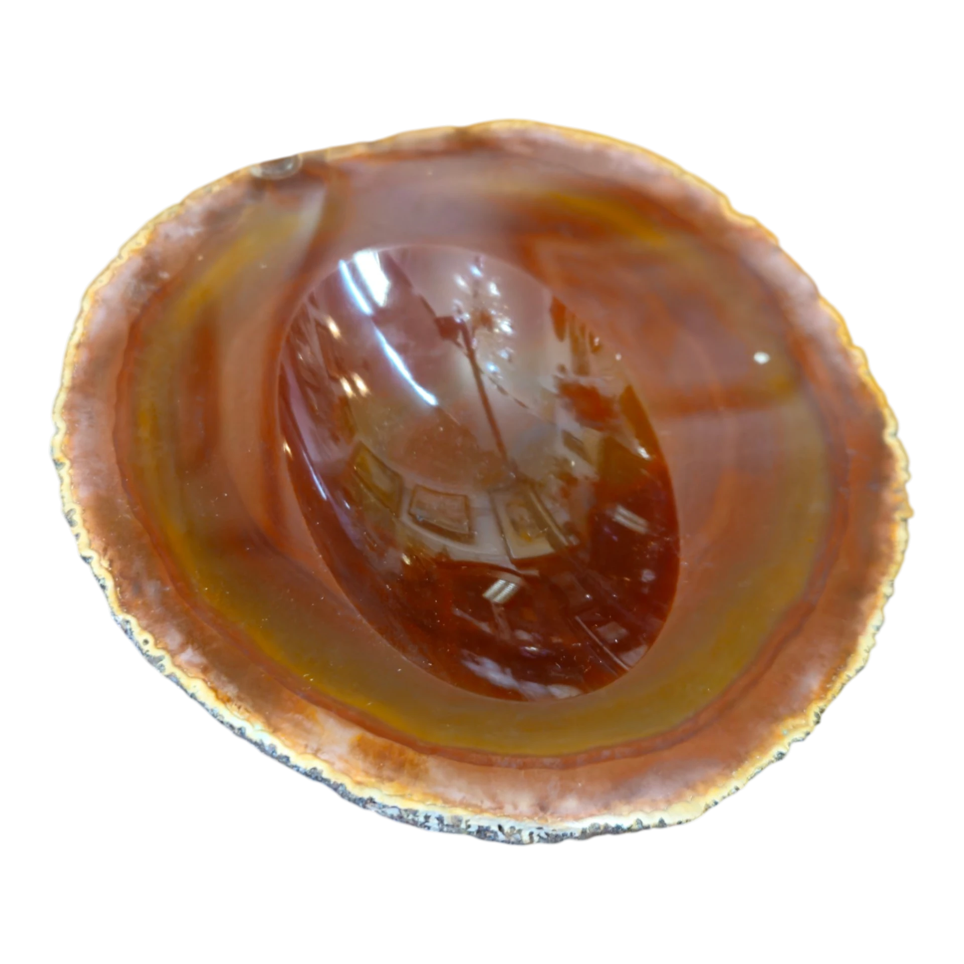 Cinzeiro Vintage em Ágata Natural Brasileira Polida