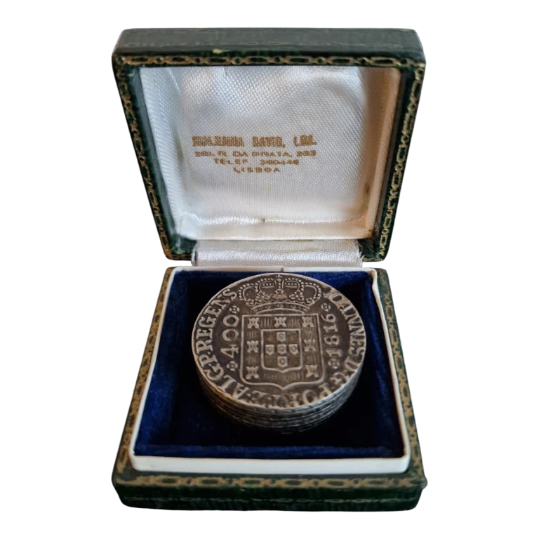 Caixa de Comprimidos em Prata com Moeda Portuguesa D. João VI – 1816