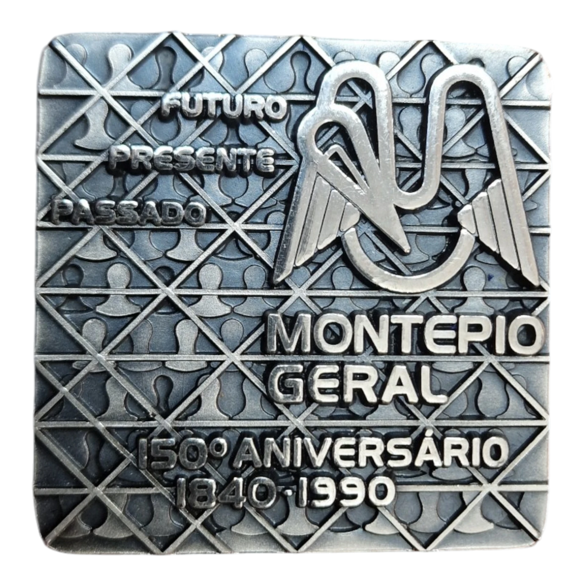 Medalha Montepio Geral 150.º Aniversário Prata Fina 999,7 — Niels Fischer / Vasco Nuno — 1990