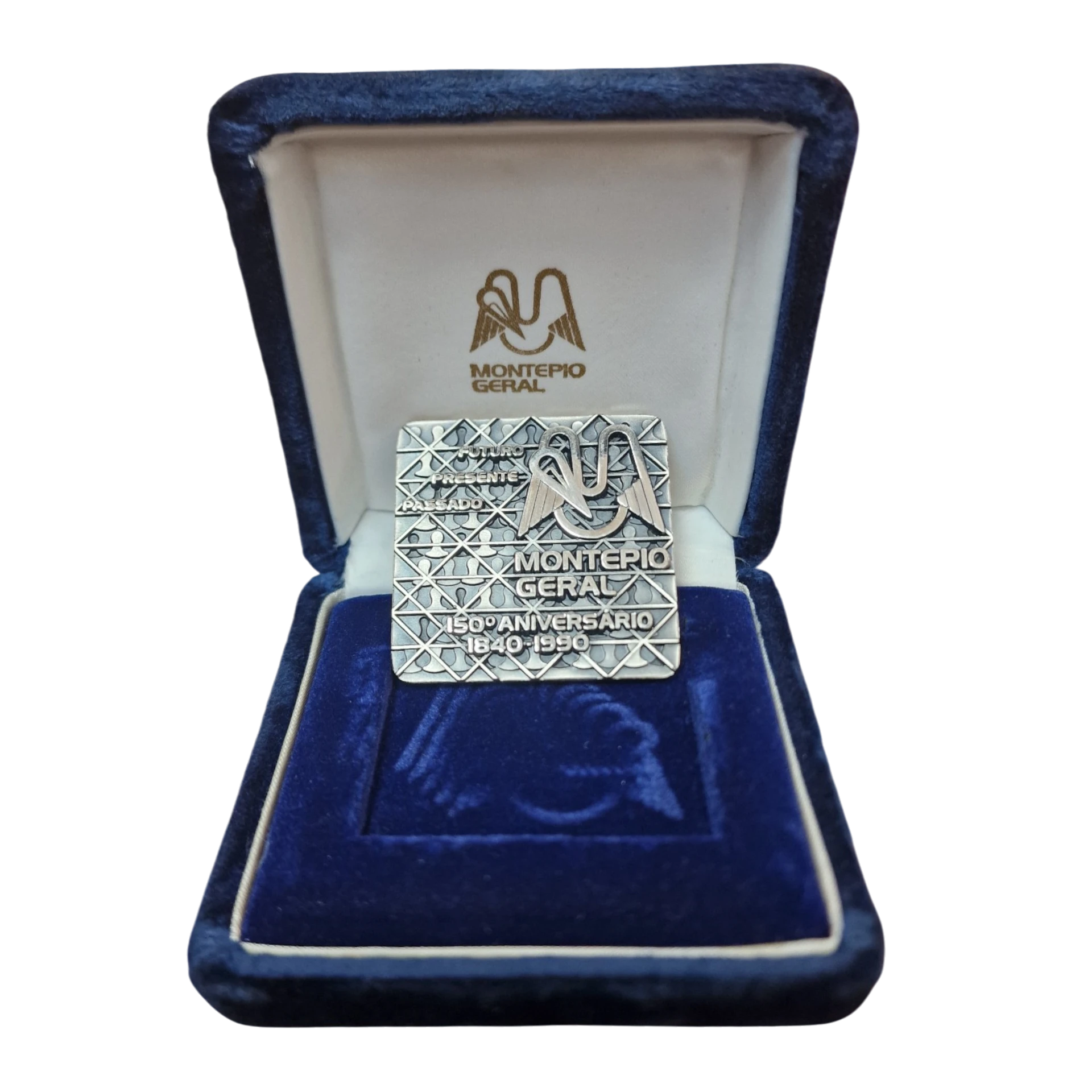 Medalha Montepio Geral 150.º Aniversário Prata Fina 999,7 — Niels Fischer / Vasco Nuno — 1990
