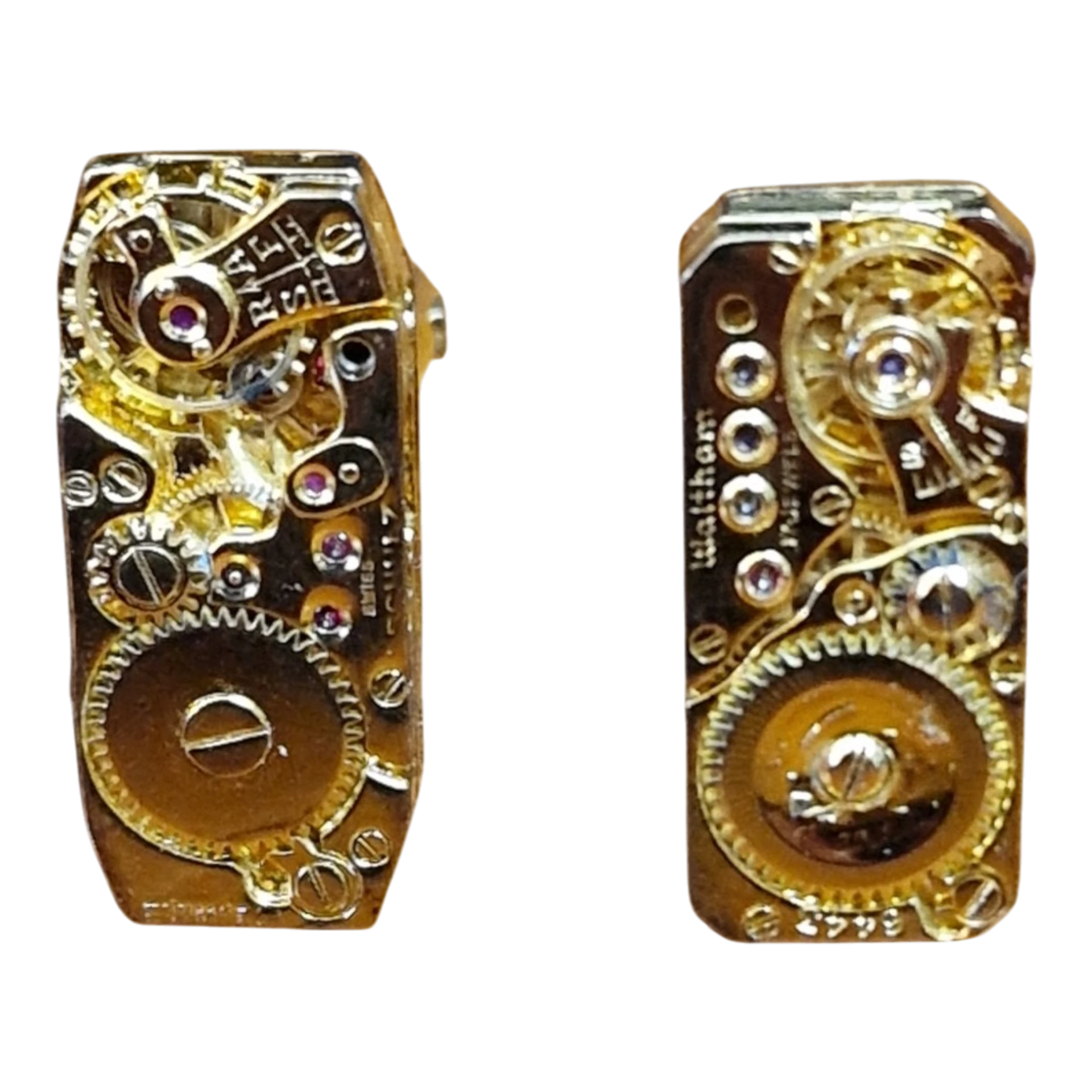 Botões de Punho Vintage com Movimentos Mecânicos Durowe INT 200 — Alemanha, c. 1970