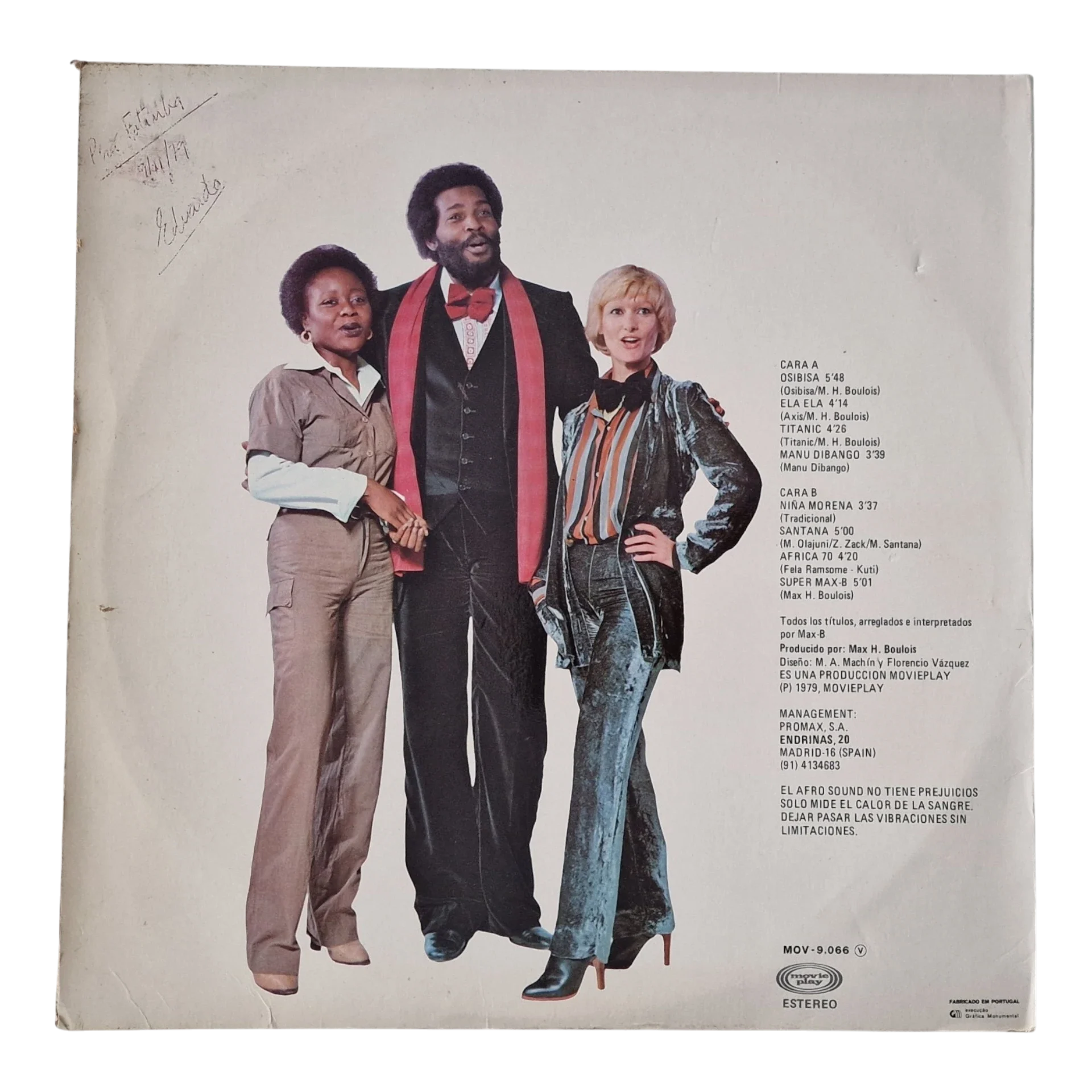 Super Afro / Max-B – Especial Discoteca Movieplay MOV-9.066 | Portugal | 1979