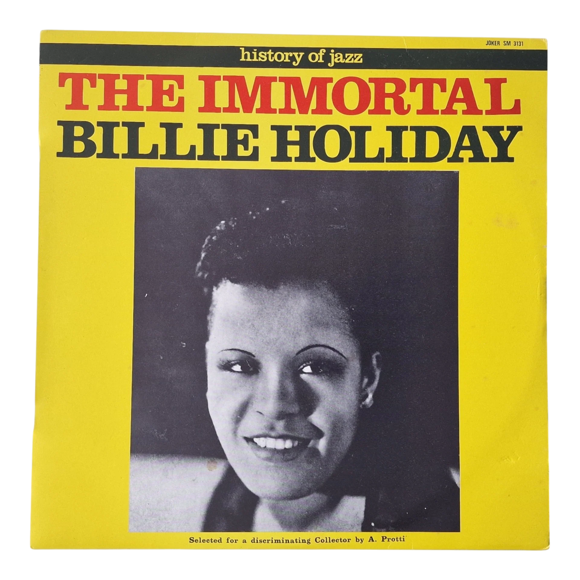 Billie Holiday – The Immortal Billie Holiday | LP Vinyl History Of Jazz Joker SM 3131 Portugal 1977