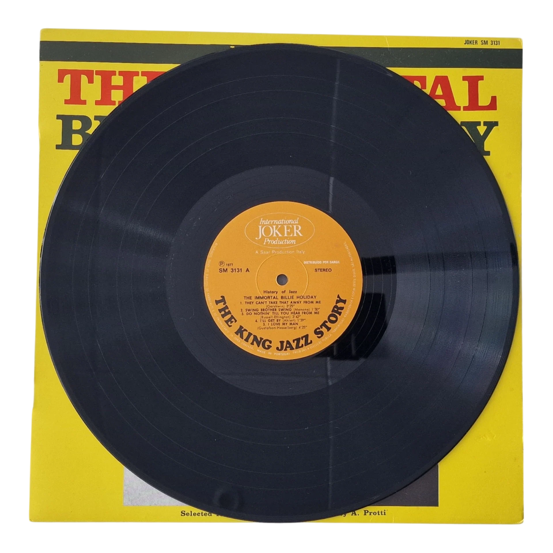 Billie Holiday – The Immortal Billie Holiday | LP Vinyl History Of Jazz Joker SM 3131 Portugal 1977
