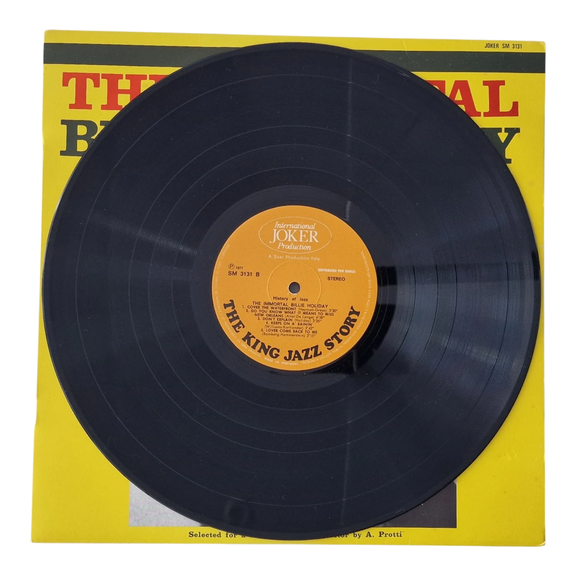 Billie Holiday – The Immortal Billie Holiday | LP Vinyl History Of Jazz Joker SM 3131 Portugal 1977