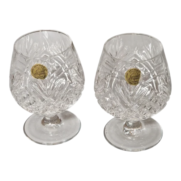 Conjunto Licoreira e Copos em Cristal Lapidado – Cristal d’Arques, França