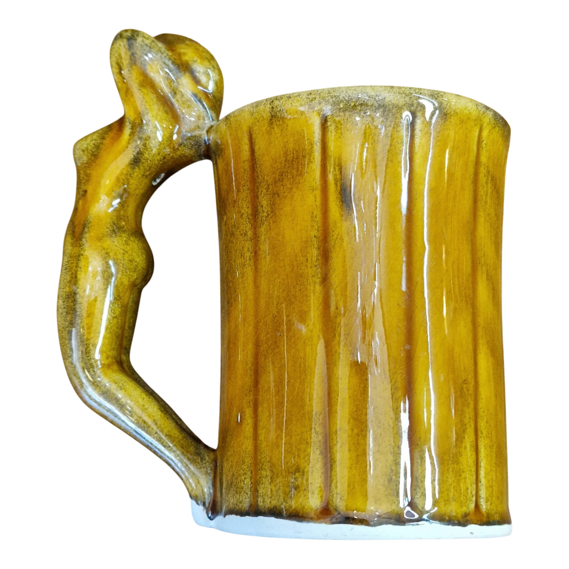Caneca em Cerâmica Artesanal – Figura em Relevo – Feita em Portugal