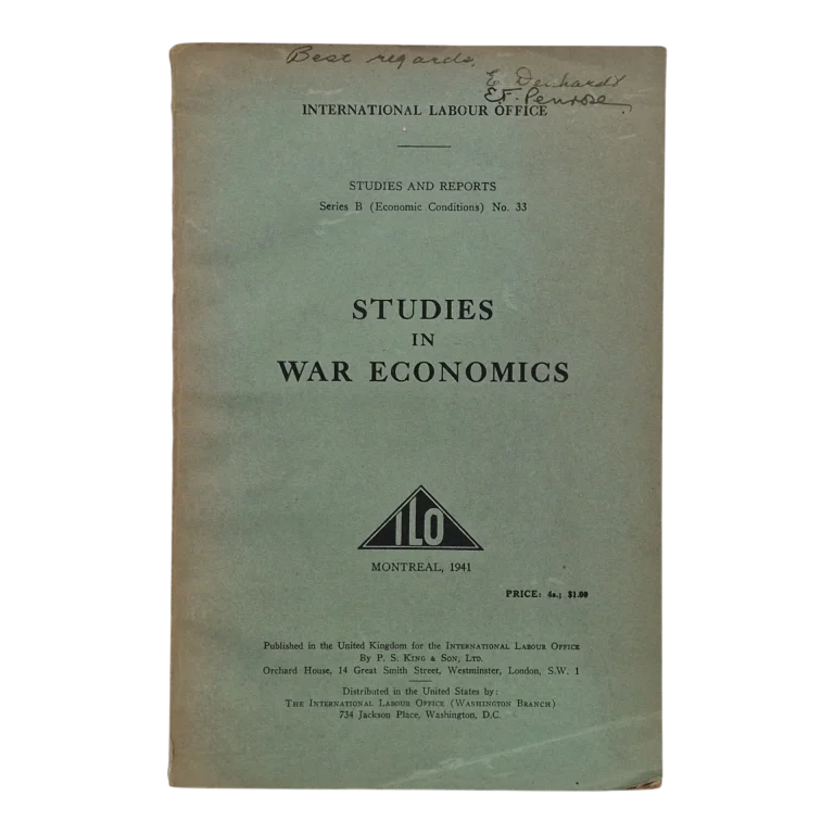 Studies in War Economics – International Labour Office – 1941 – Série B Nº 33