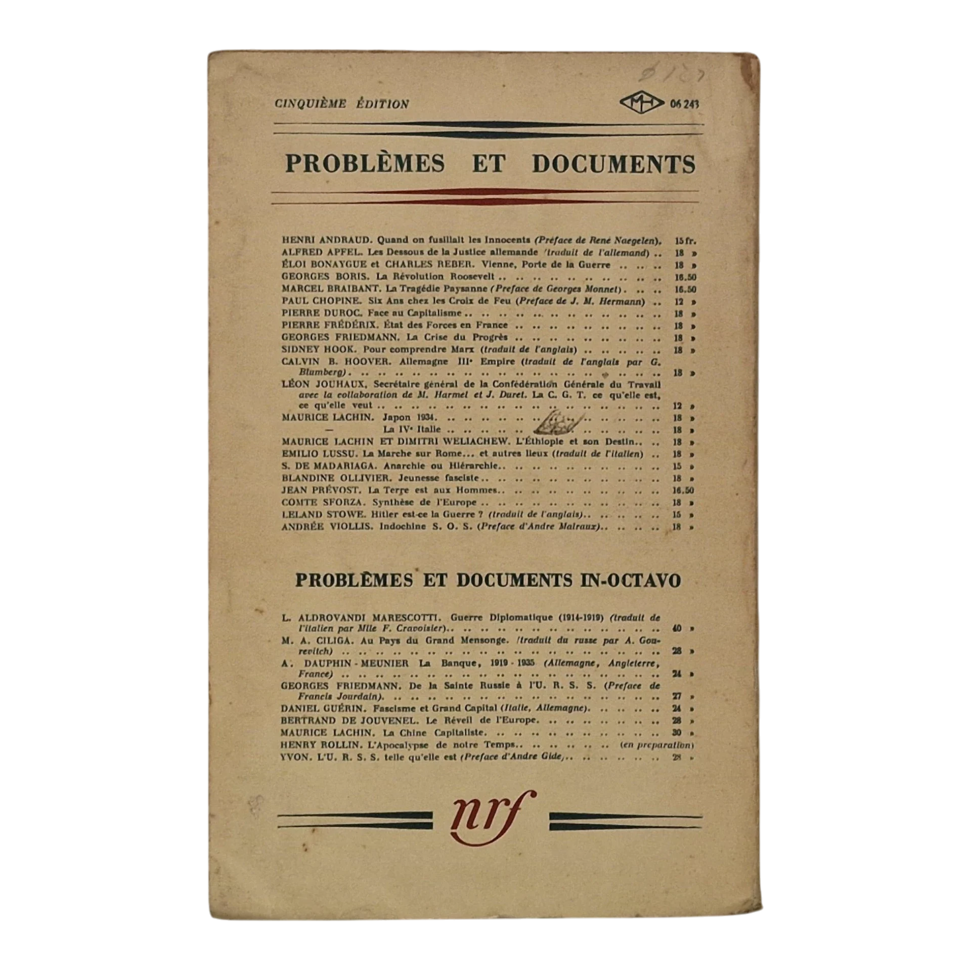 Néo-Libéralisme, Néo-Corporatisme, Néo-Socialisme – Gaëtan Pirou – 1939 – 5ª Edição