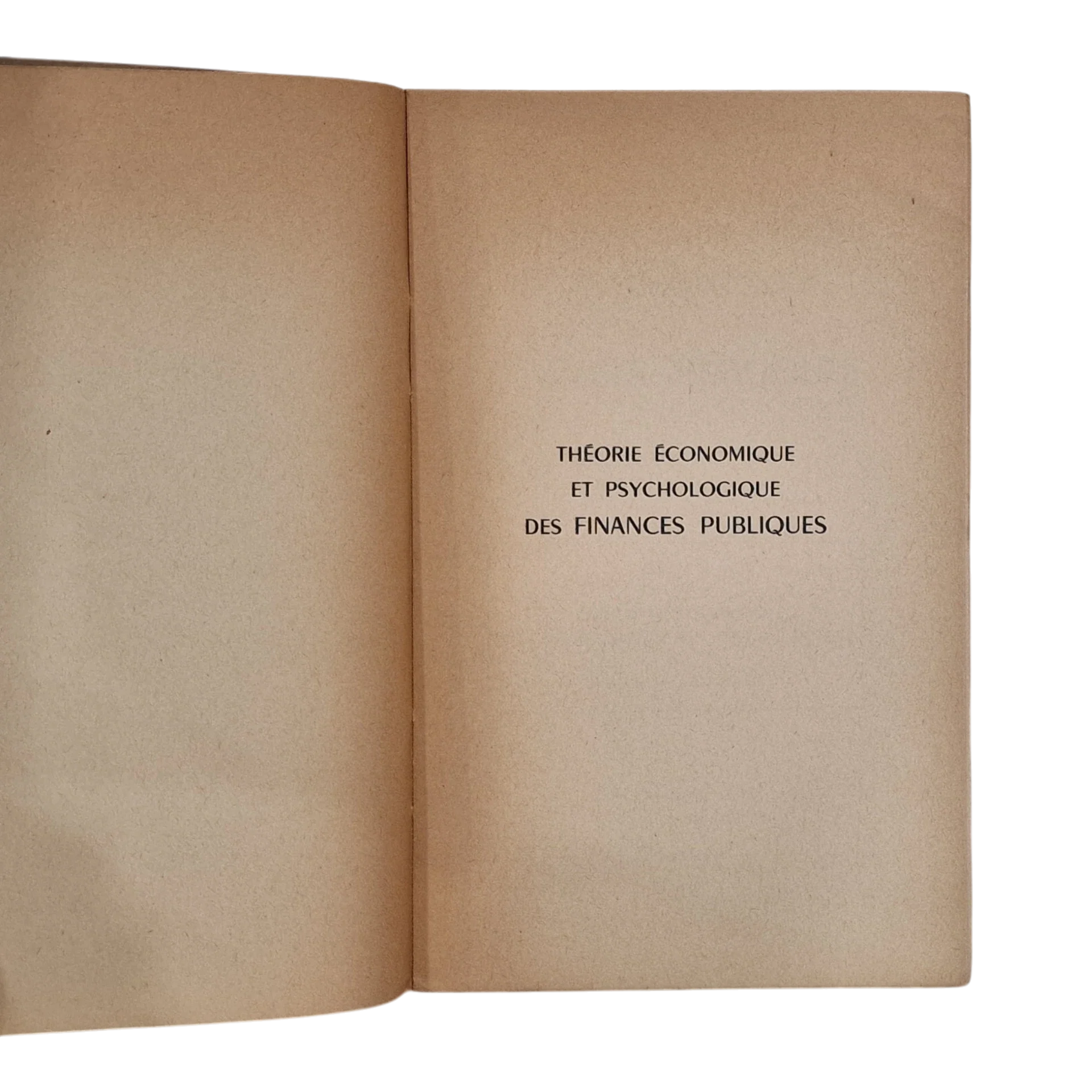 Théorie Économique et Psychologique des Finances Publiques – Henry Laufenburger – 1956