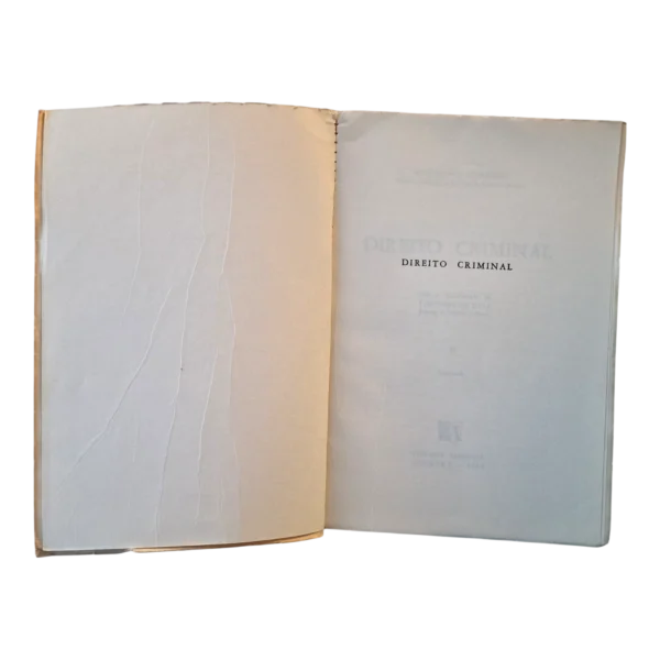 Eduardo Correia – Direito Criminal, Volume II (Reimpressão, 1971)