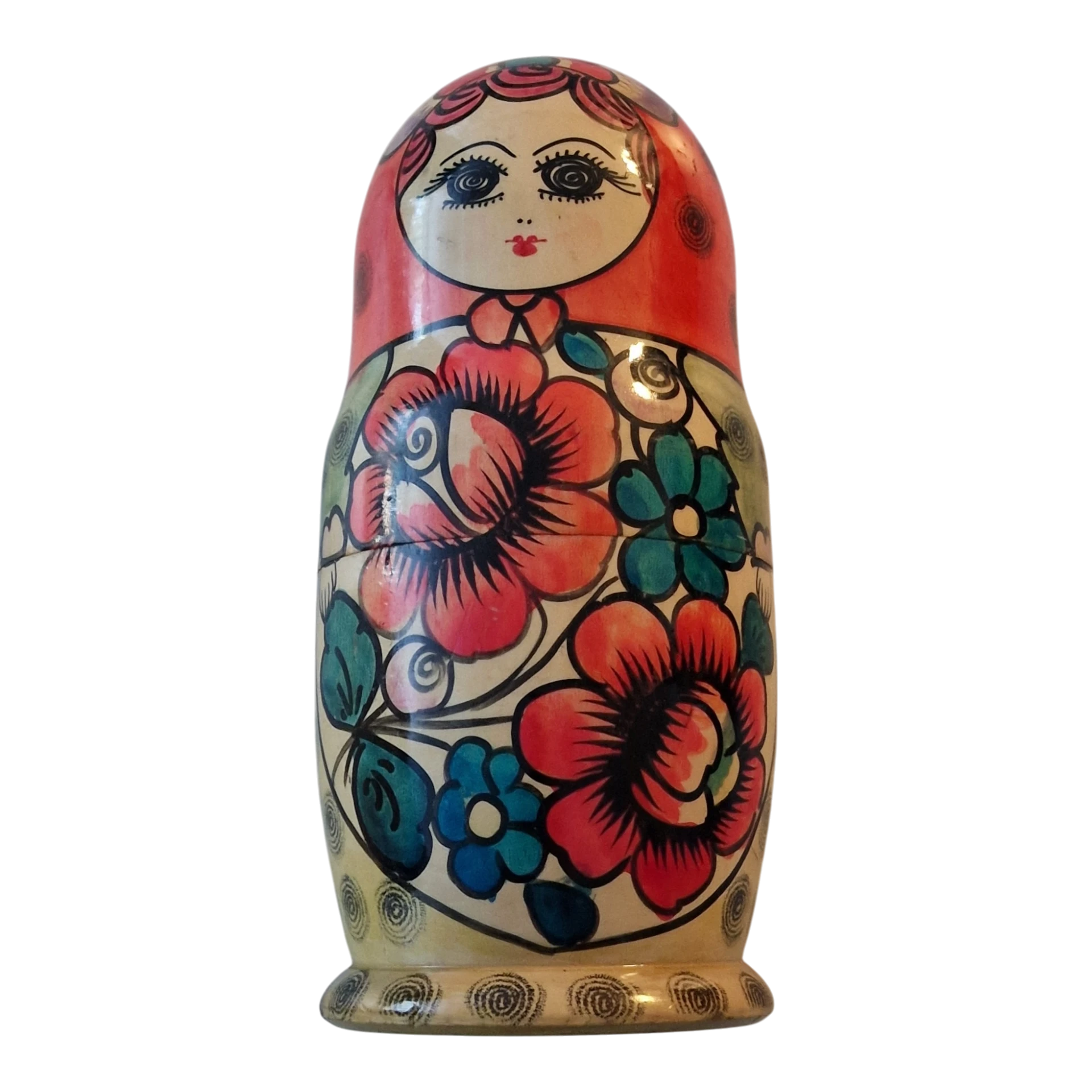 Matrioskas Russas em Madeira Pintadas à Mão Conjunto de 7 Peças