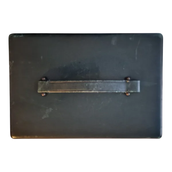 Necessaire Vintage em Pele, Latão e Prata com Frascos Originais