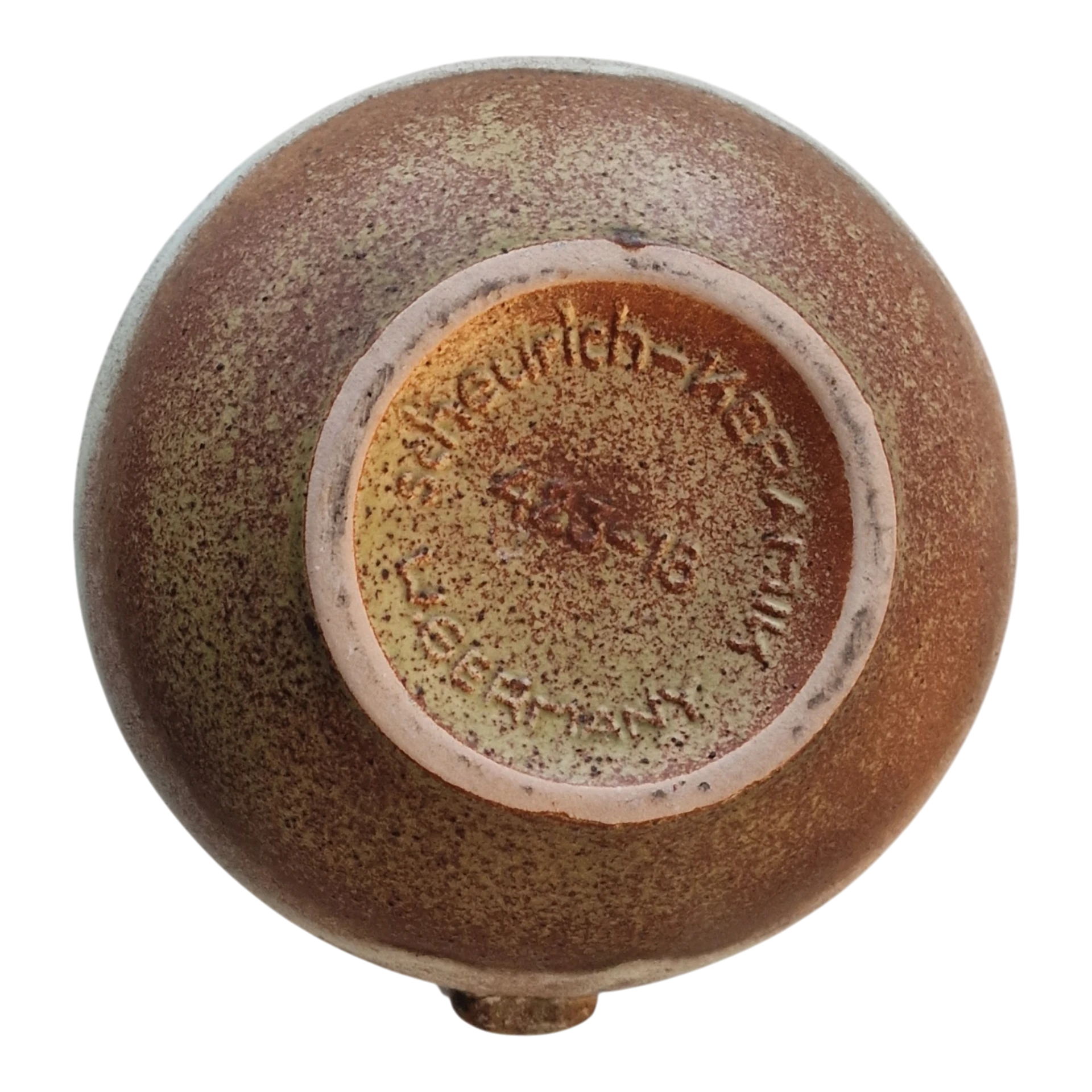 Vaso Scheurich Keramik 18,5 cm em Grés Fat Lava — Alemanha Ocidental, anos 60/70