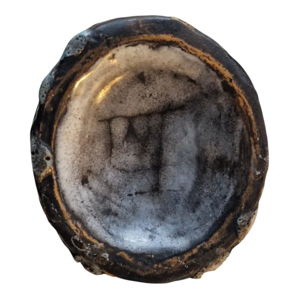Vaso Escultórico em Cerâmica Esmaltada Azul-Cinza 31,5 cm — studio pottery, séc. XX