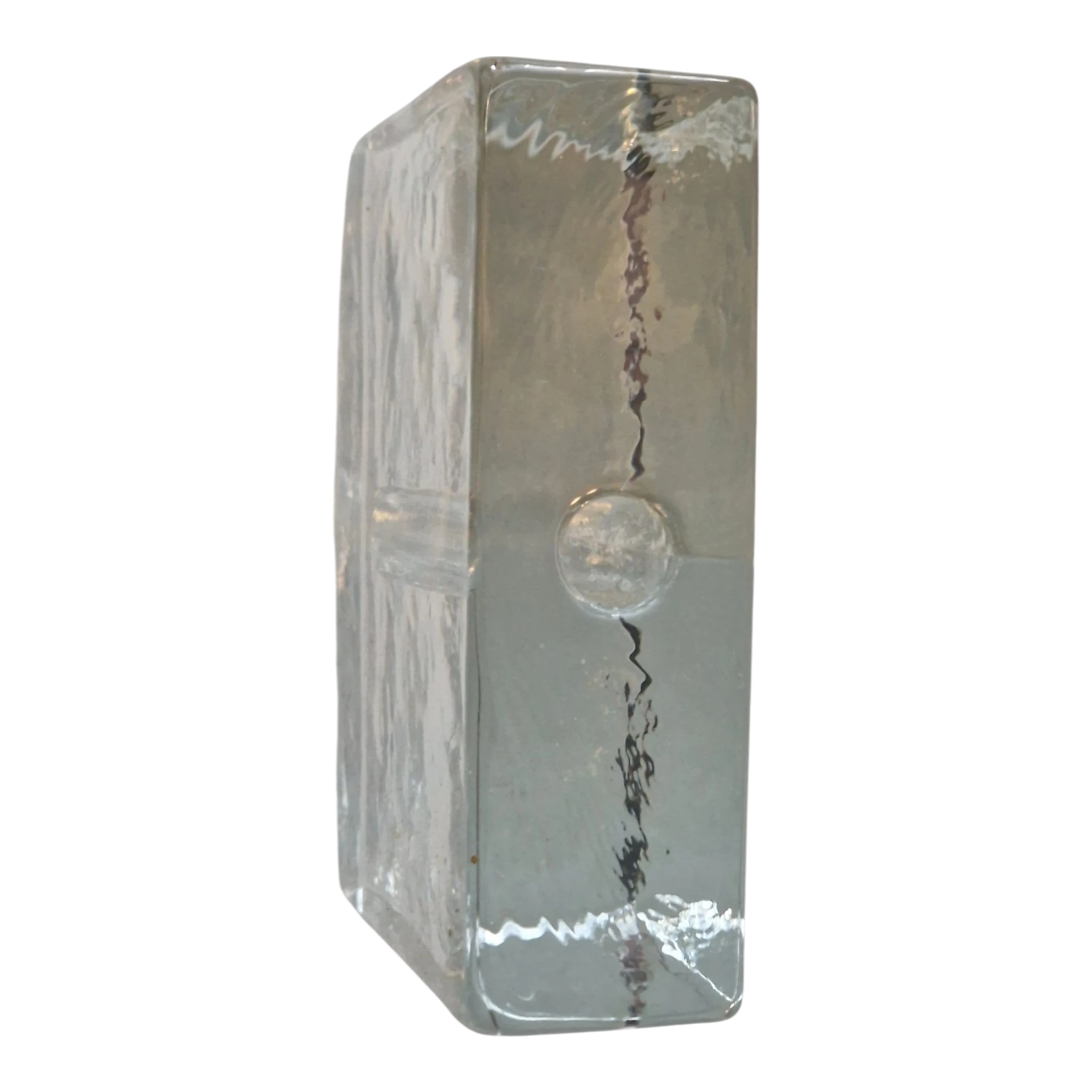 Solifleur em Bloco de Vidro Maciço 11,5 cm — vaso minimalista modernista