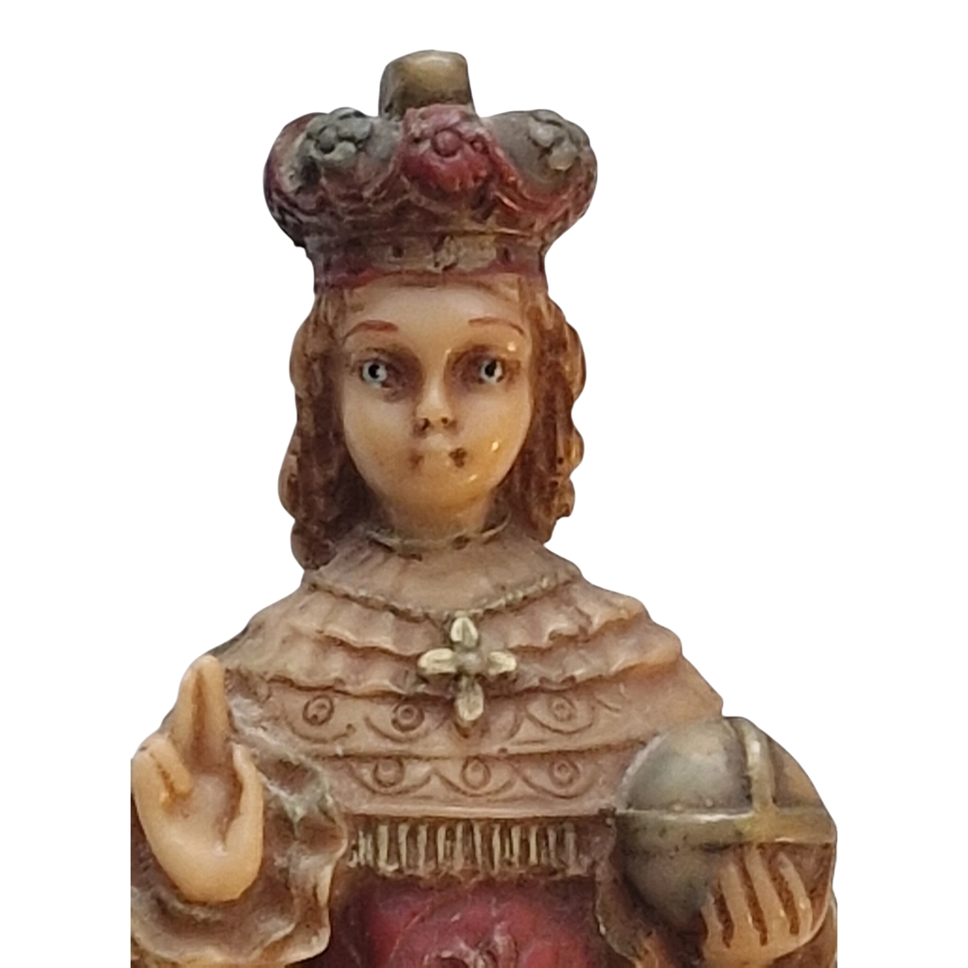 Menino Jesus de Praga em Marfinite Pintado à Mão 22 cm — Sirves, Portugal