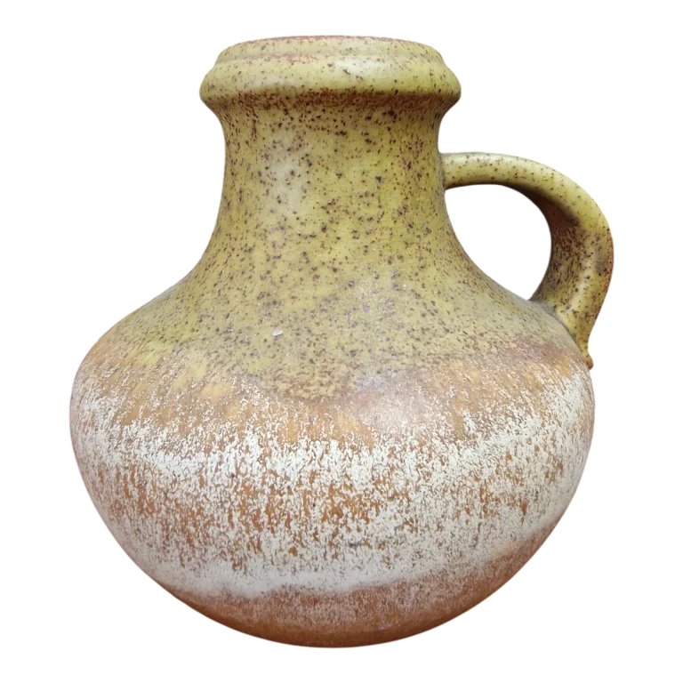 Vaso Scheurich Keramik 18,5 cm em Grés Fat Lava — Alemanha Ocidental, anos 60/70