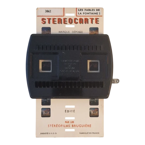Conjunto Estereoscópico Vintage “Stereoclic Junior” com Estereocartes Bruguière Paris — França, c. 1950-1960