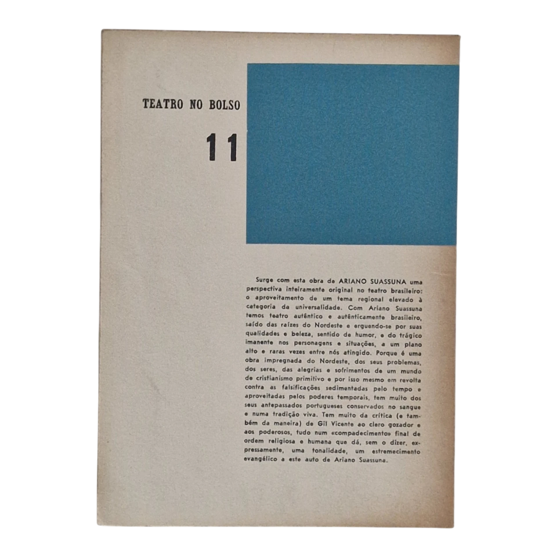 Auto da Compadecida – Ariano Suassuna - Teatro no Bolso N.11